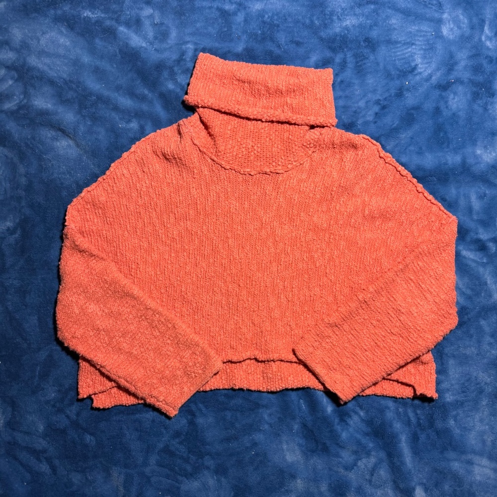 Free people salmon turtleneck sweater